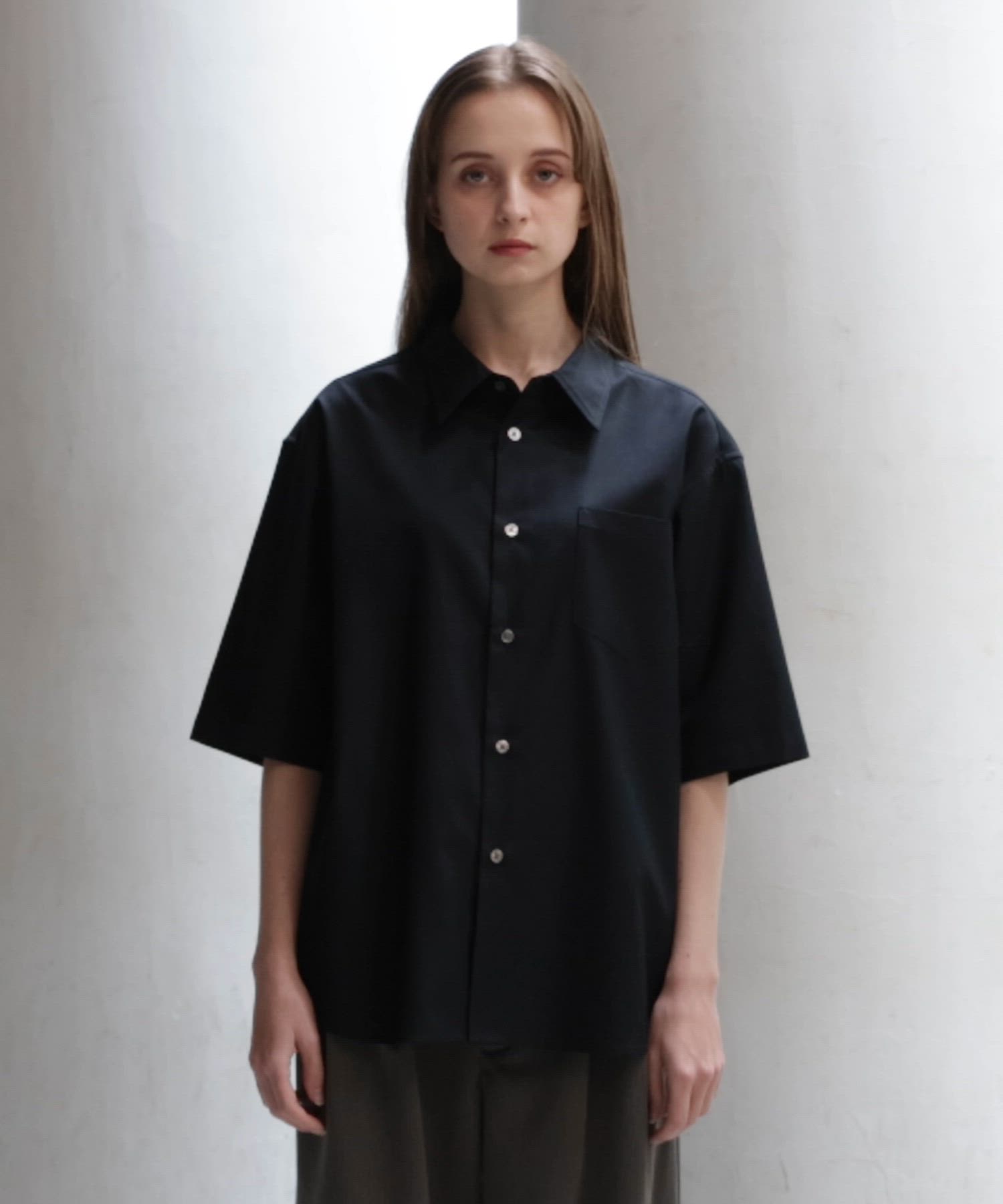 CLEL】Royal Oxford Short Sleeve Regular Collar Shirt / ロイヤル