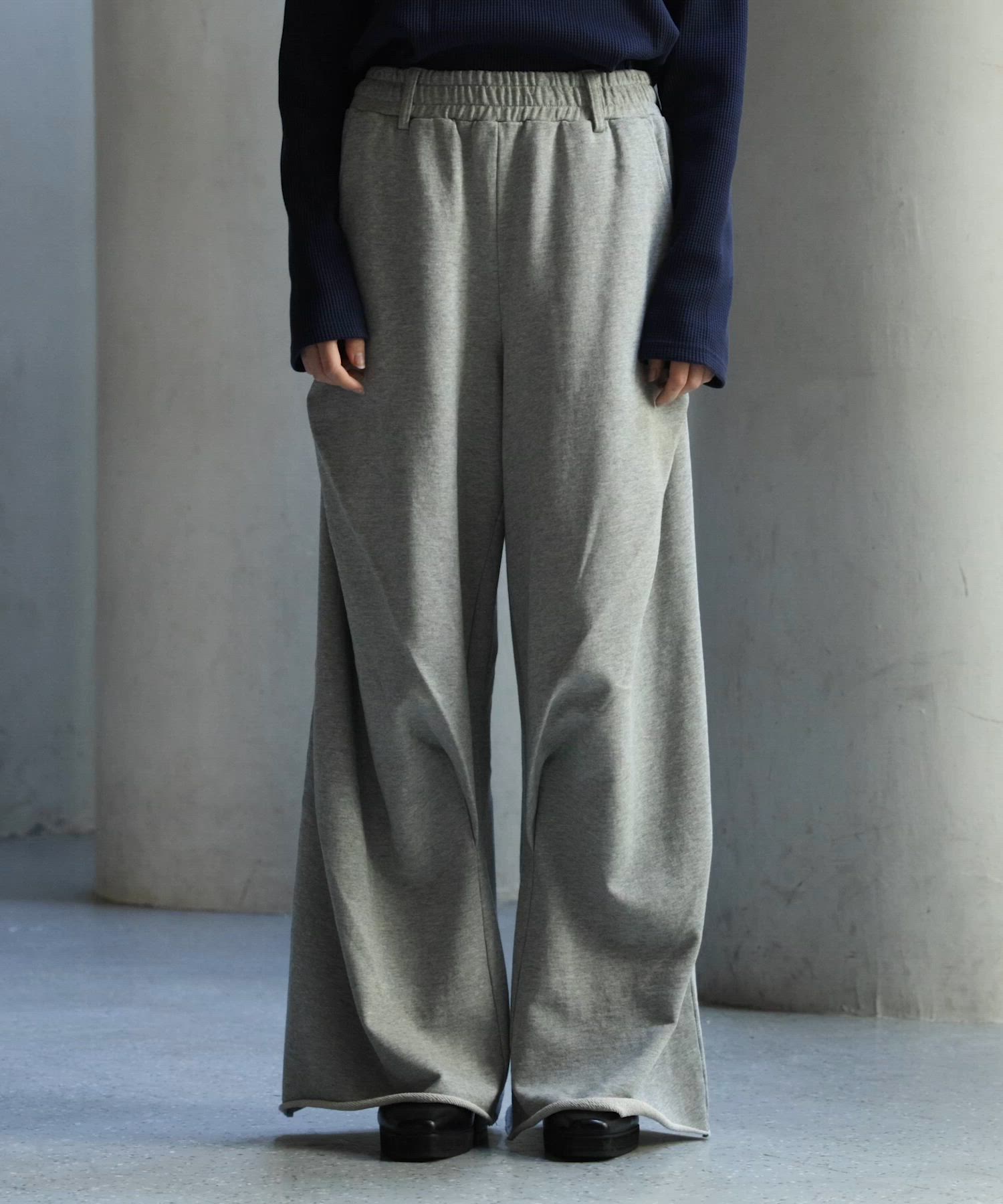CLEL】3D Tuck Sweat Pants / 3Dタック スウェットパンツ（スウェット