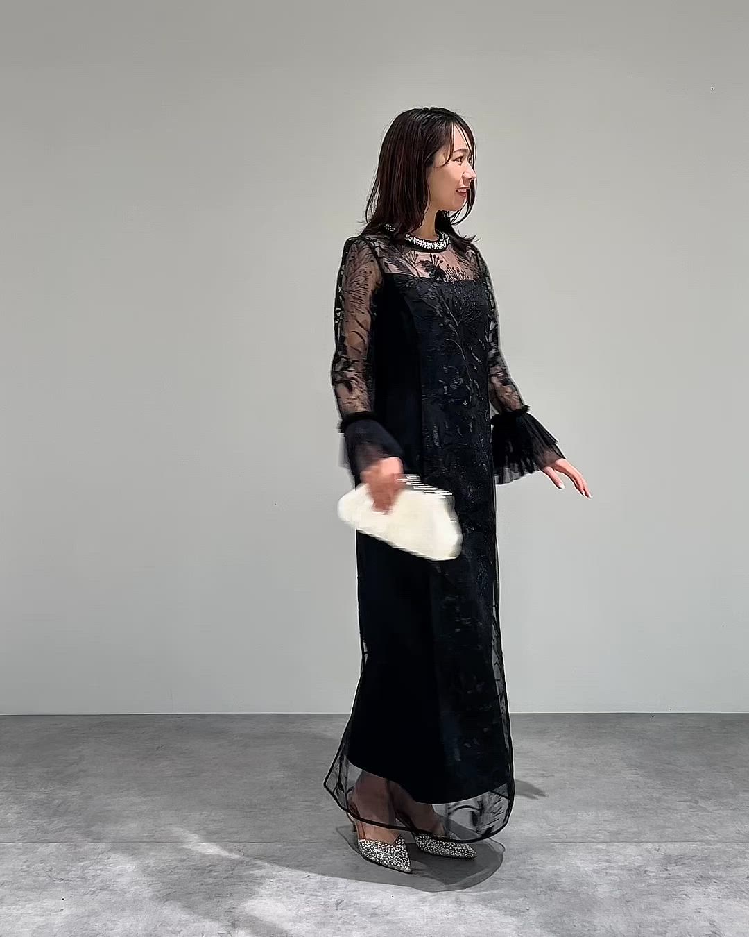 セール】【LEJA】フラワーレースジュエルカラーIラインワンピース