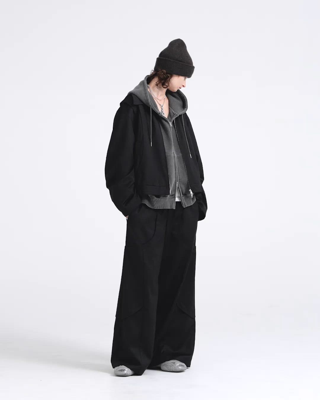 セール】Loose Curve Tuck Short Blouson / ルーズカーブタック 