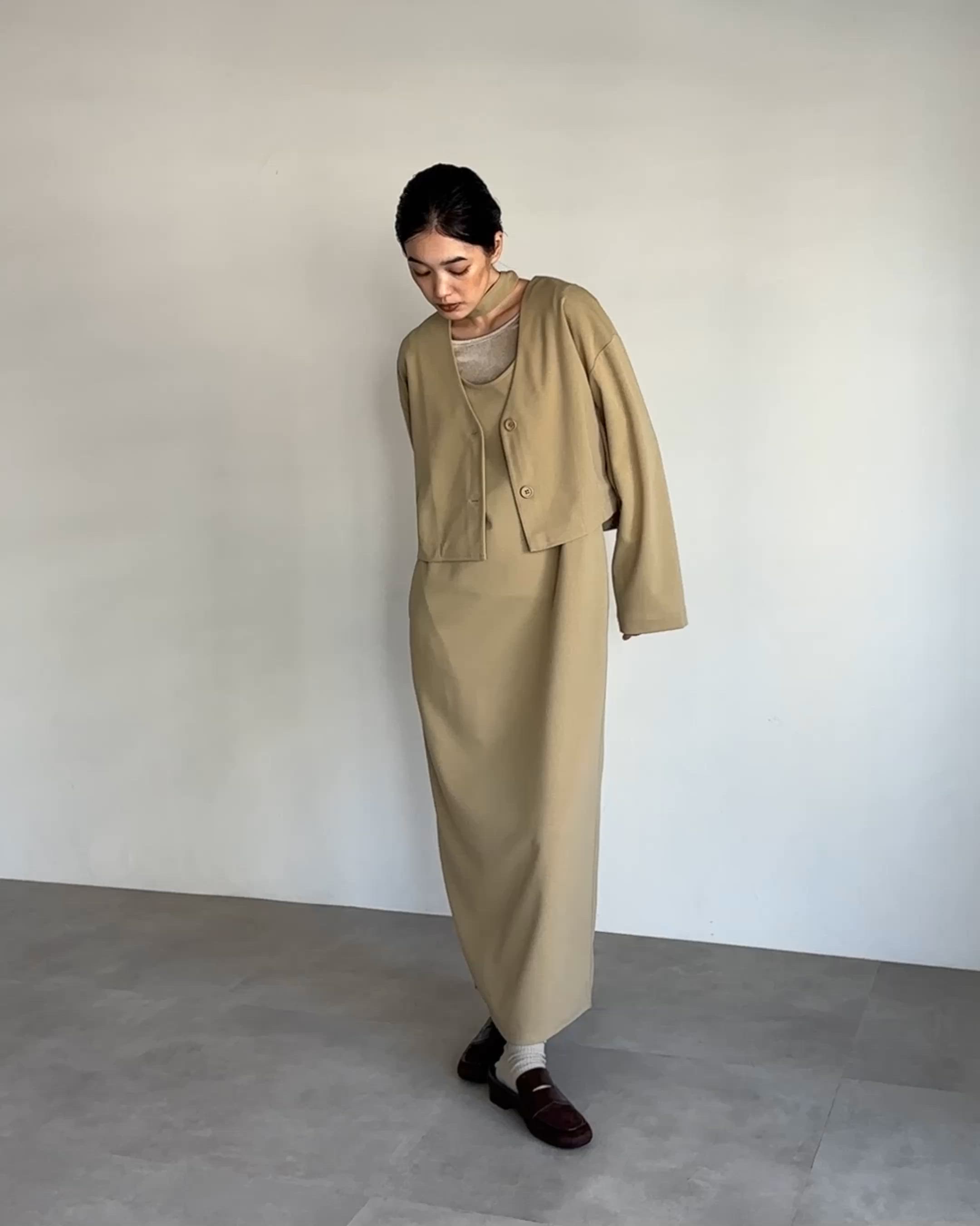 セール】【Et】Cut Georgette One-Piece Dress Jacket Set