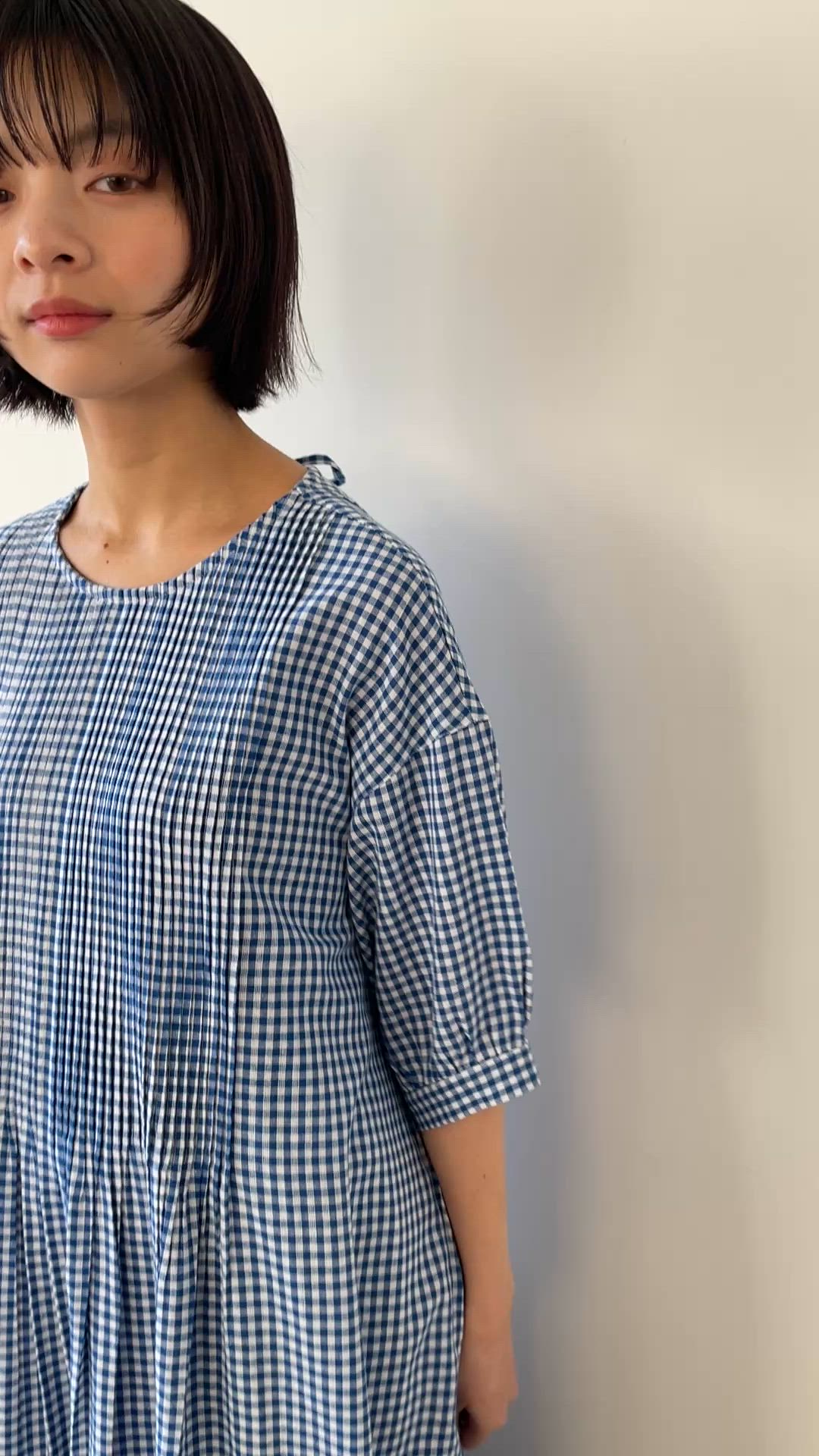 セール】gingham pin tuck ワンピース（ワンピース）｜bulle de savon