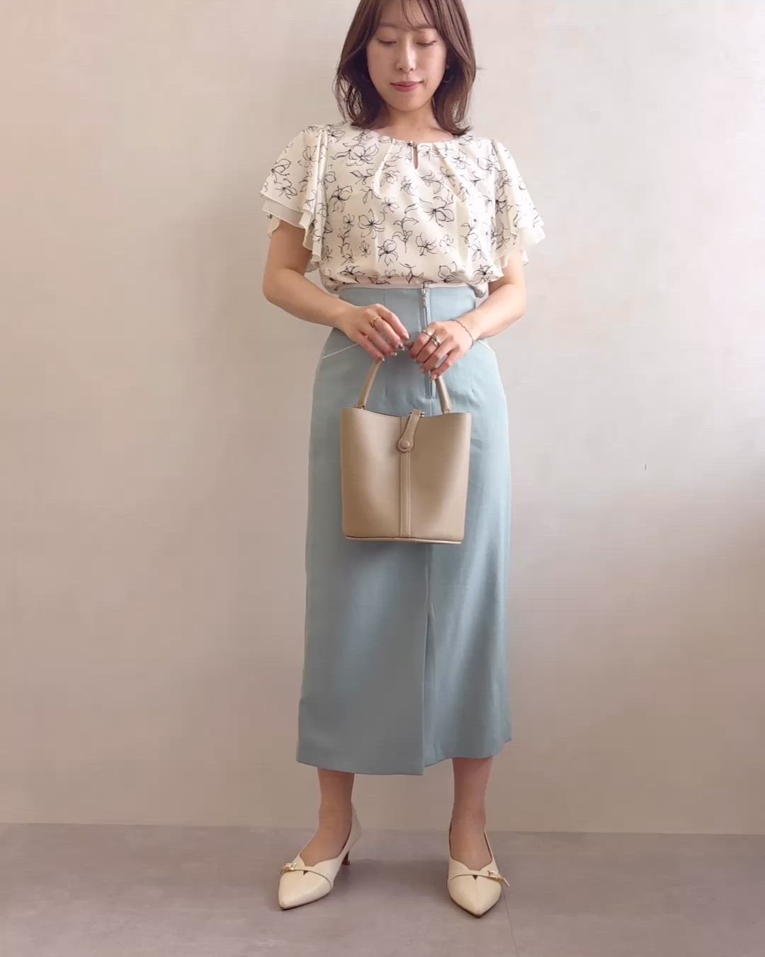 セール】金ホックダブルフレア袖ブラウス（シャツ/ブラウス）｜MISCH