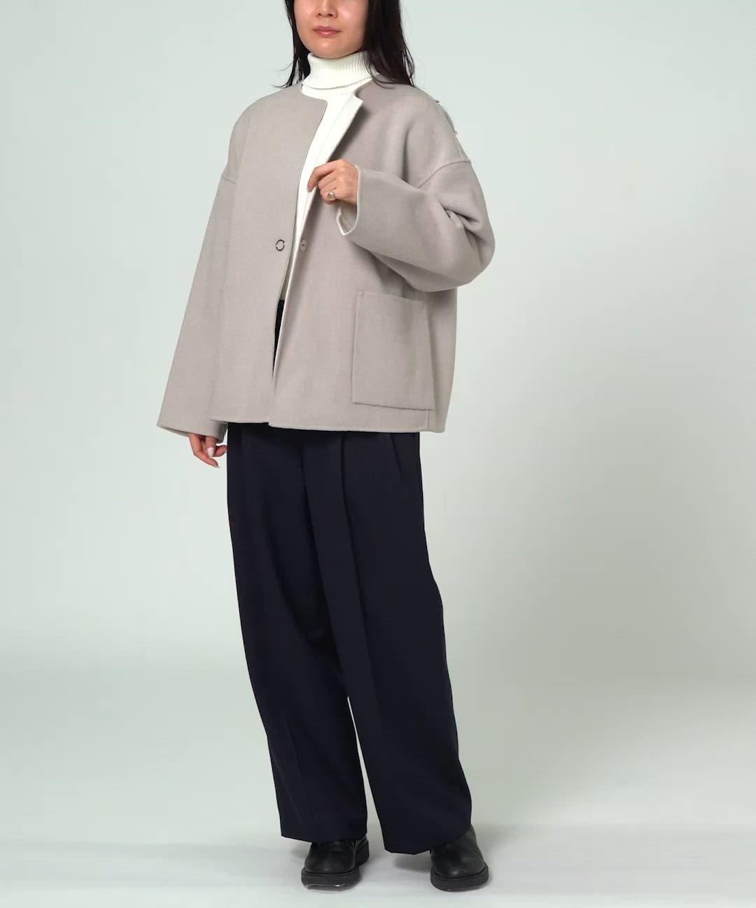 リバー ミドルコート（ノーカラーコート）｜Demi-Luxe BEAMS
