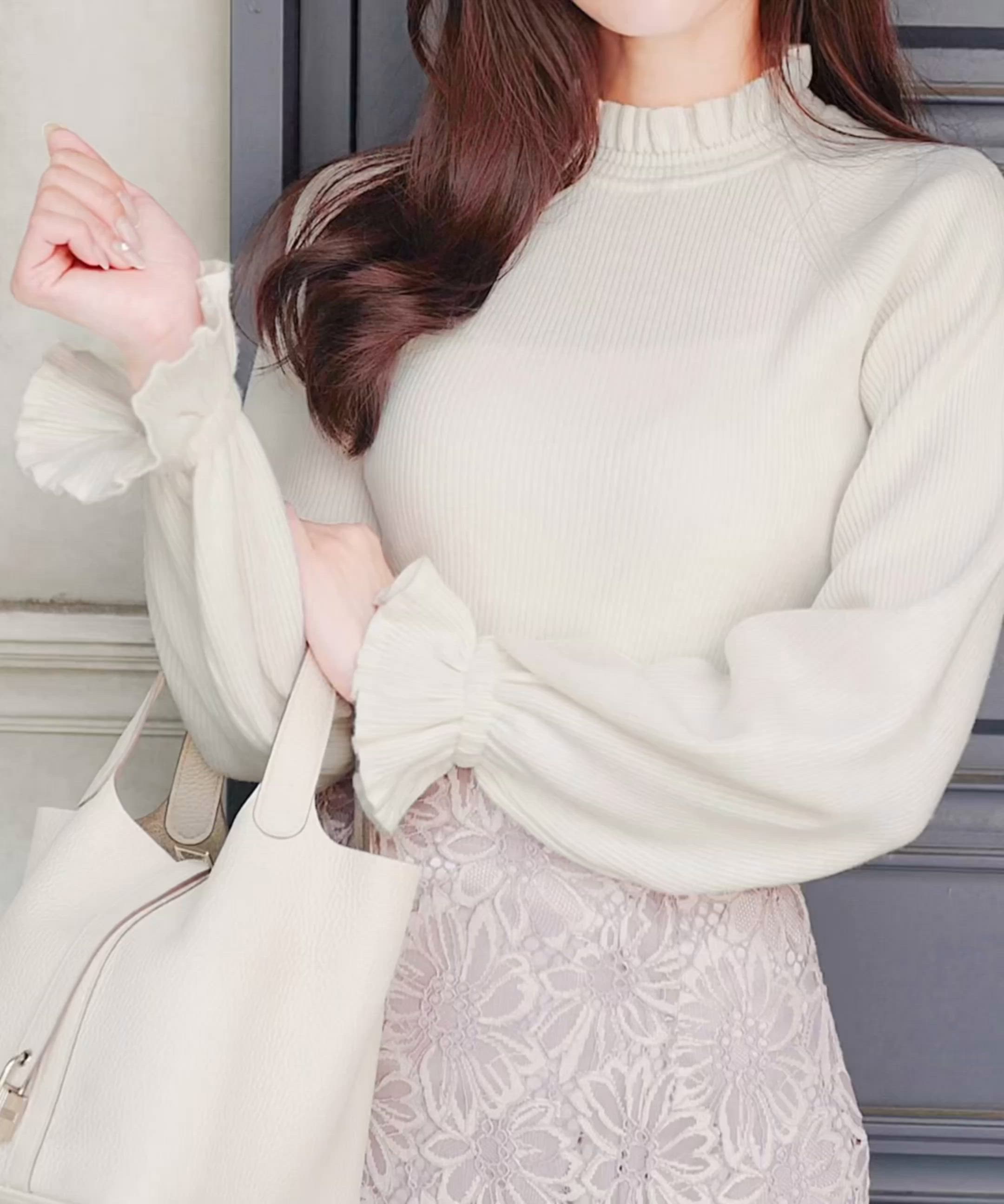 セール】【mily bilet】上品さ漂う大人フェミニン。衿フリル