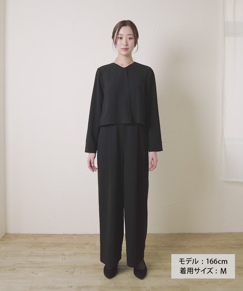 セール】【喪服・礼服・WEB限定】マシンウォッシャブル前開きブラック