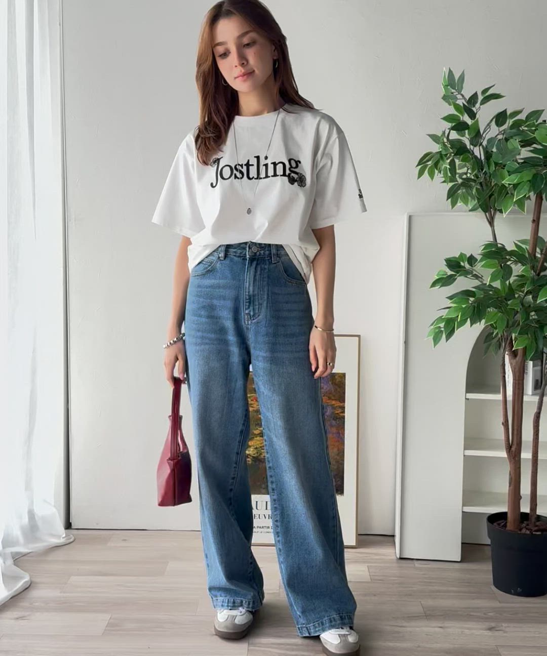 セール】【高身長・大きいサイズ対応/5サイズ展開】美脚見え×ラフさの