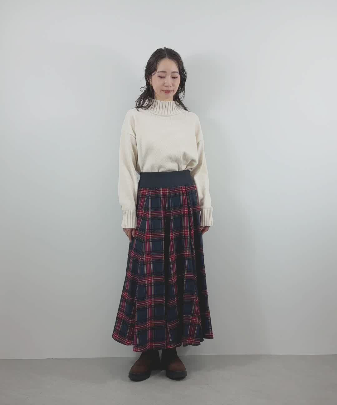 セール】モールチェックウールリブスカート（スカート）｜Gready
