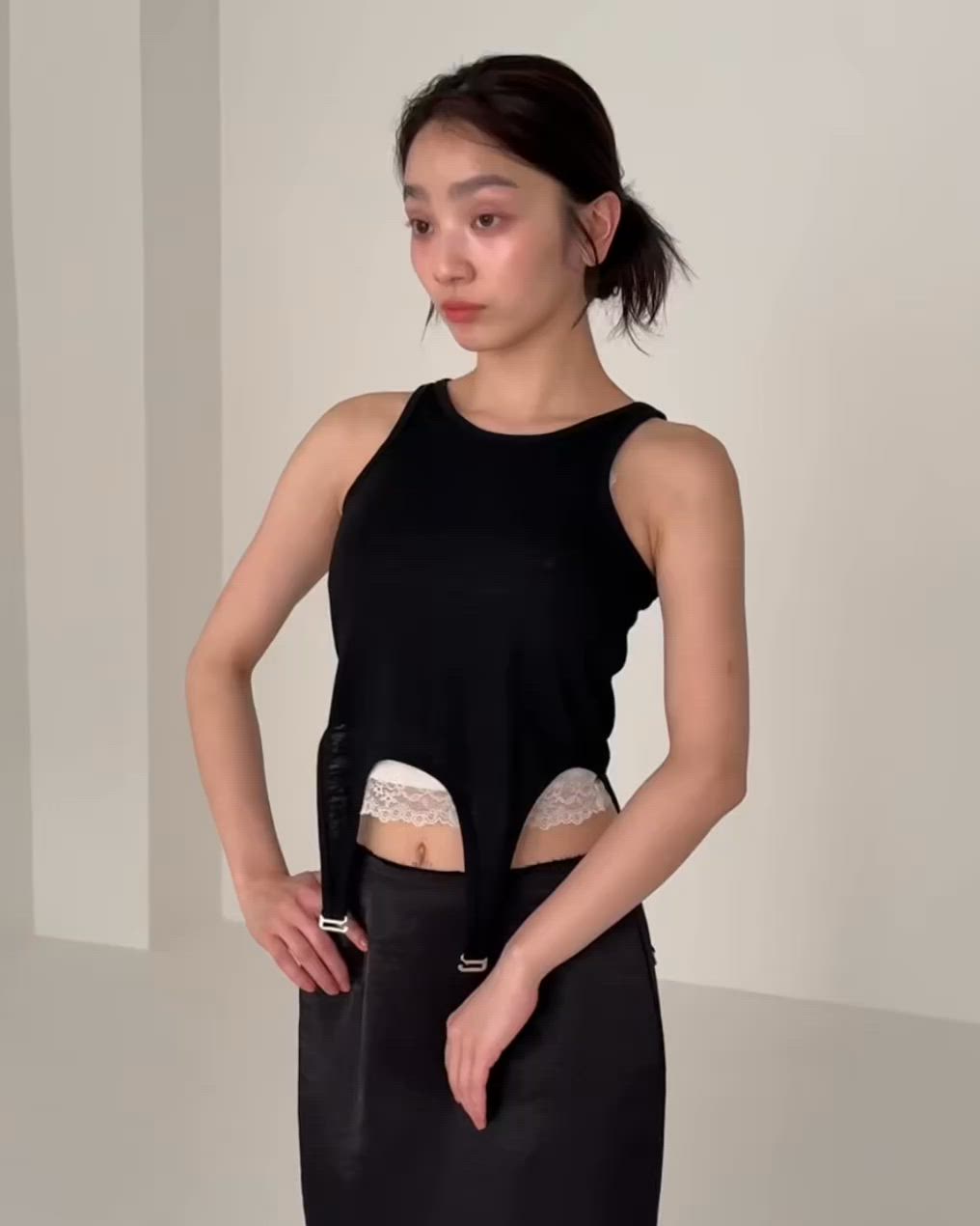 フミカウチダGarter Tank TopガータータンクトップS biotop FUMIKA