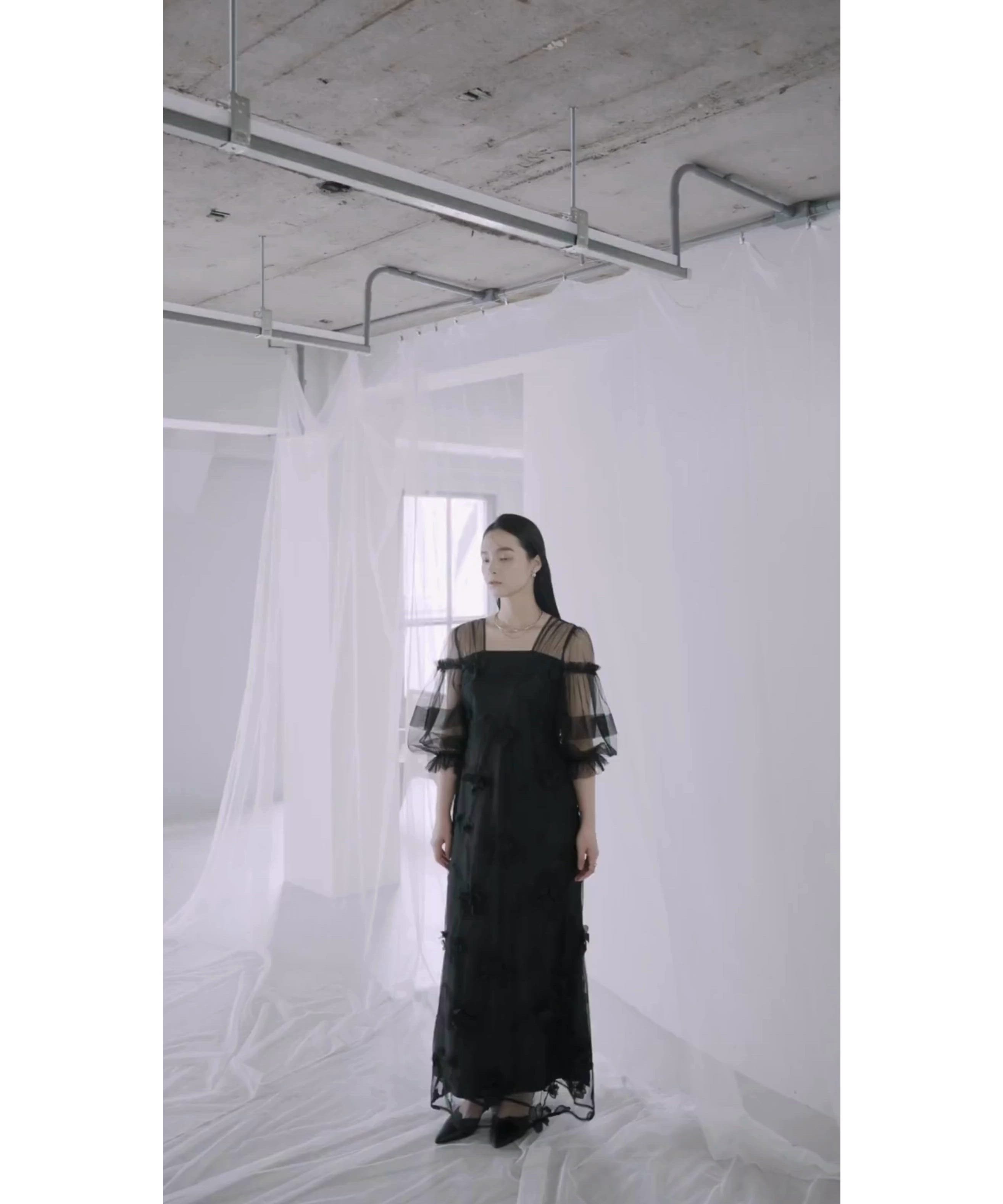 Flower motif puffsleeve dress（ドレス）｜LE'RURE（リルアー）の