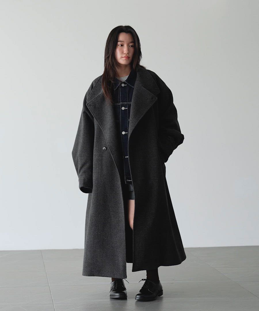 LFM(U)】ウールライクスタンドコート 494439（チェスターコート