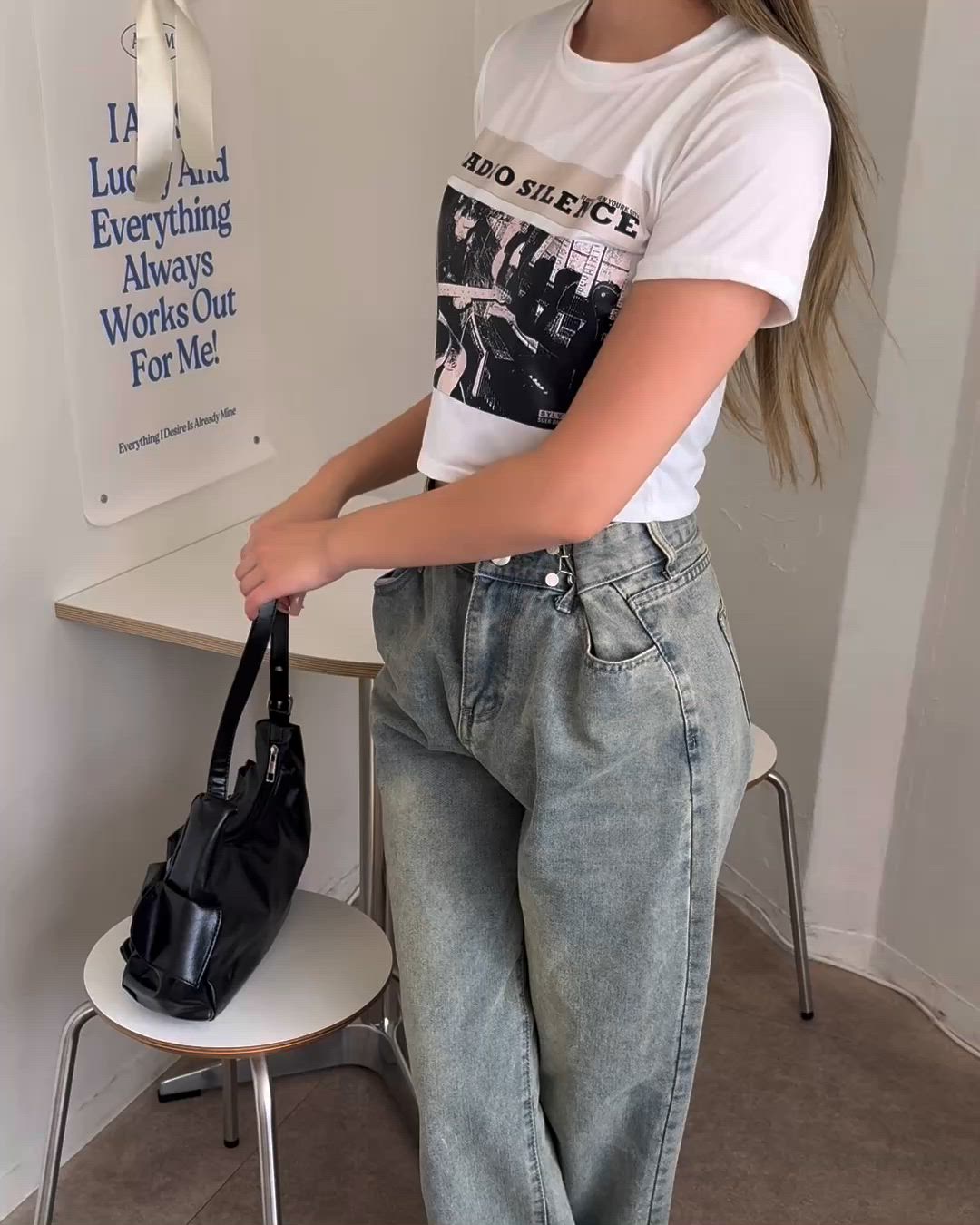 セール】チビT 半袖 ショート丈 韓国ファッション y2k Tシャツ