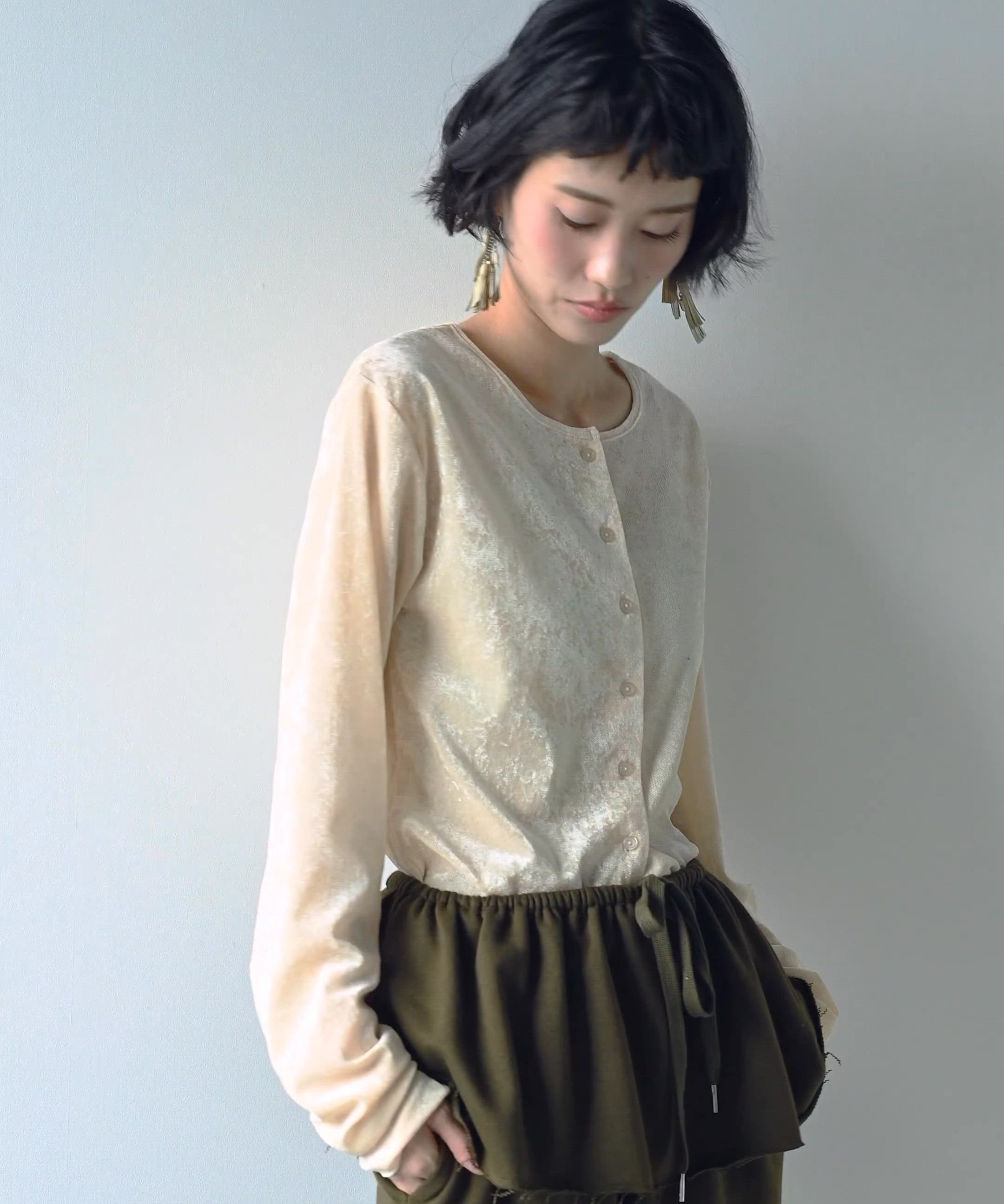 セール】2WAYベロアカーディガン（カーディガン/ボレロ）｜THE YOn