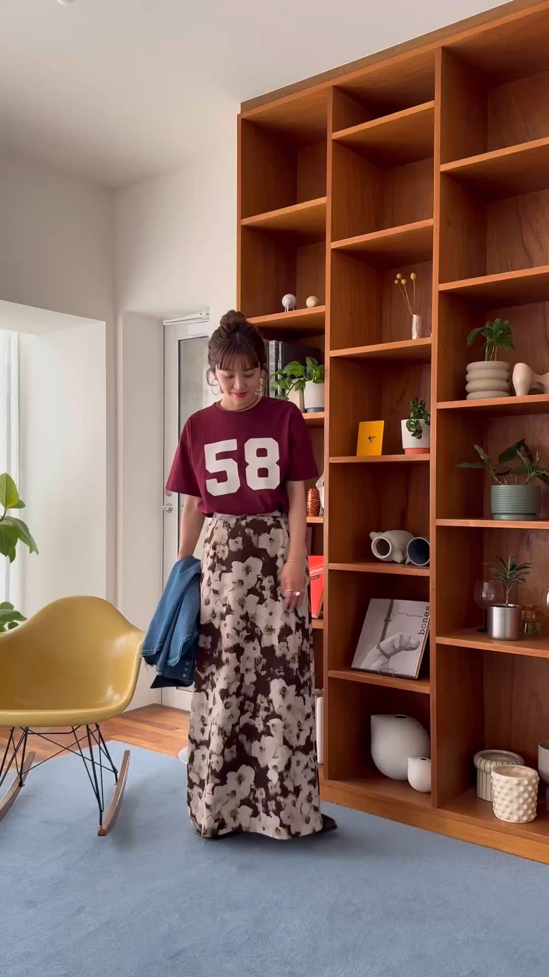 追加》【ZOZO限定】ウォッシャブル / フラワープリントスカート