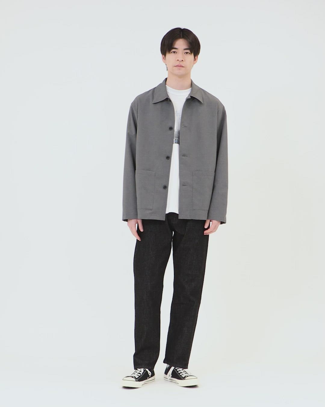 INNAT グレー カバーオール セール】【WEB限定】ドライポリエステル カバーオール -吸水速乾