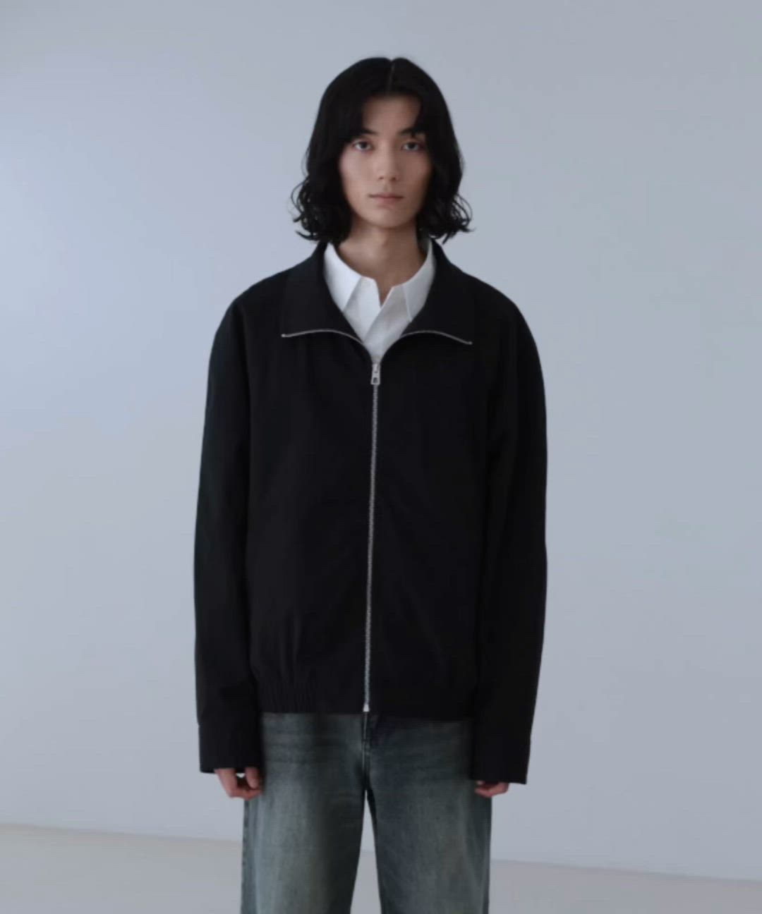 LUENNA】Nylon Stand Collar Blouson / ナイロン スタンドカラー