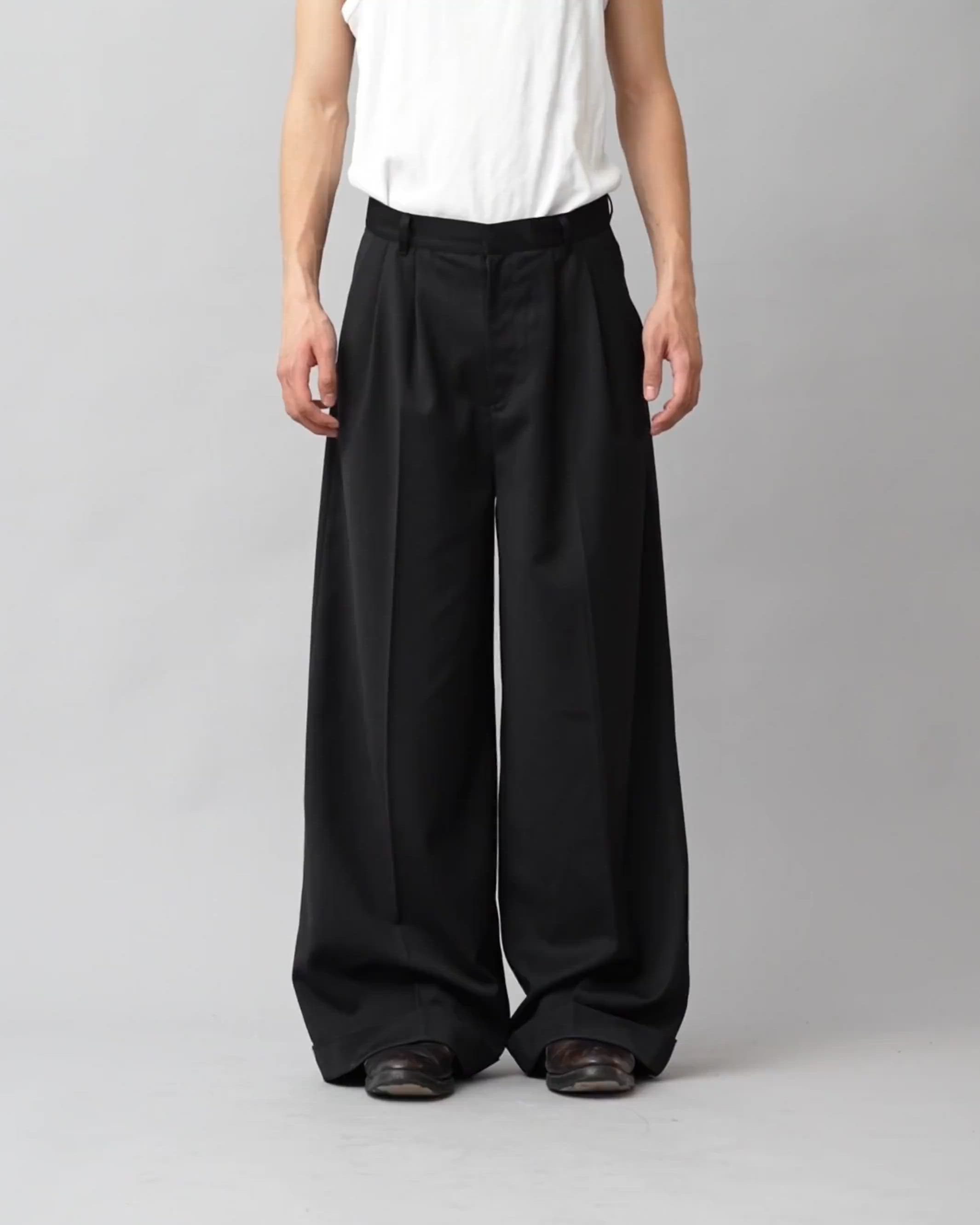 2tuck wide baggy slacks / 2タックワイドバギーフレアスラックス