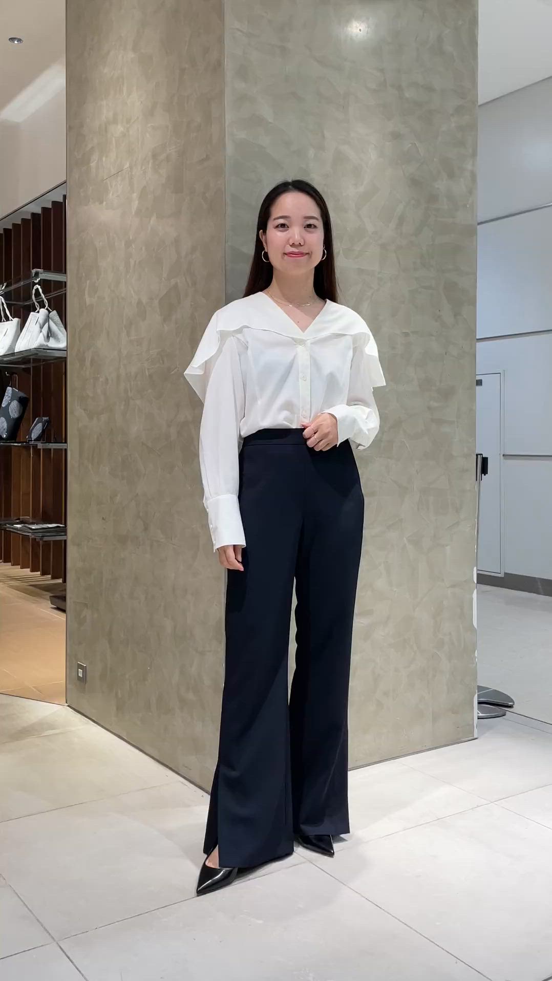 バンボラ セール】COLUMN / リラックスフレアパンツ＜PERMANENT＞（スラックス