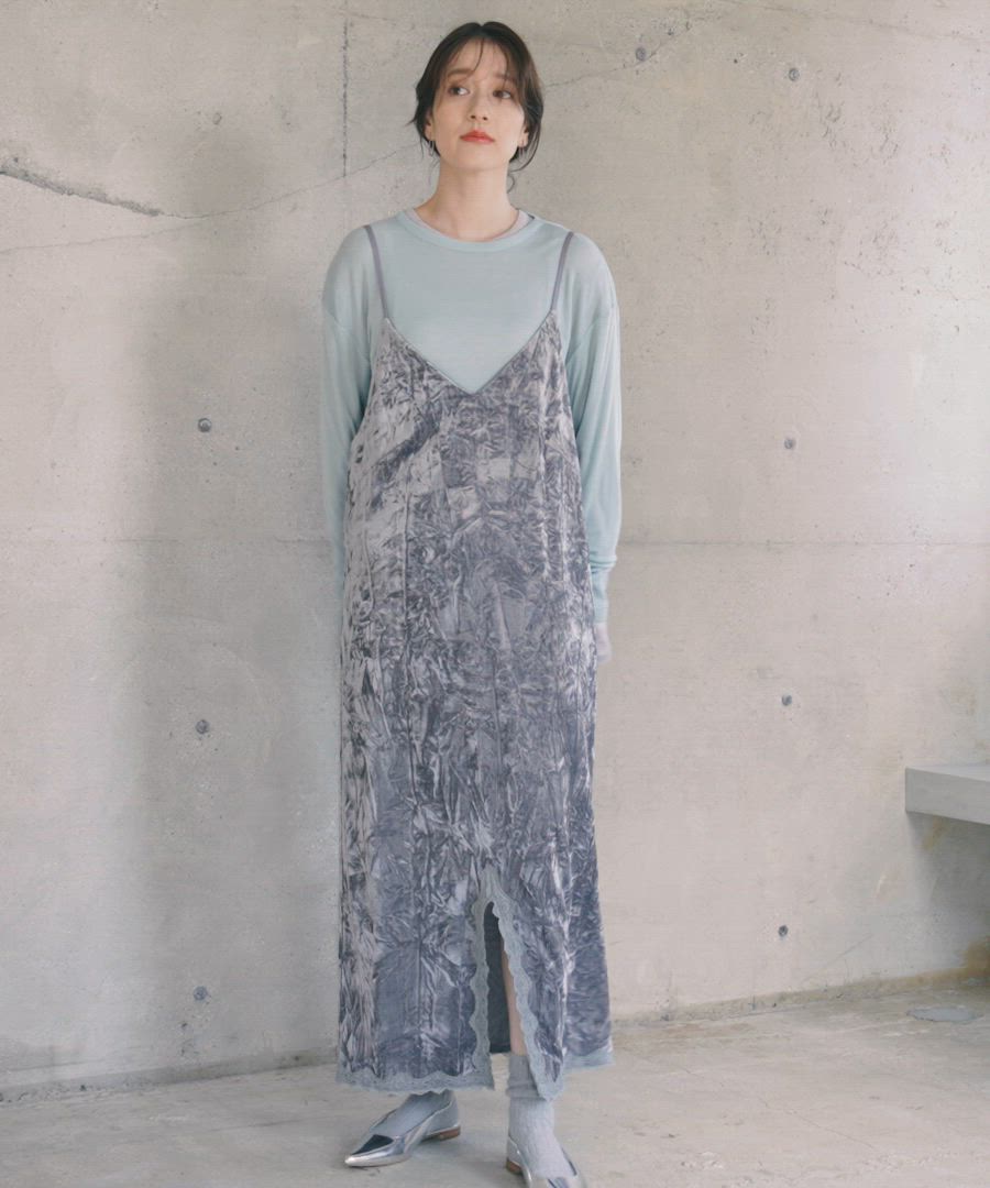 WEB限定】ベロアスリップキャミソールワンピース（ワンピース