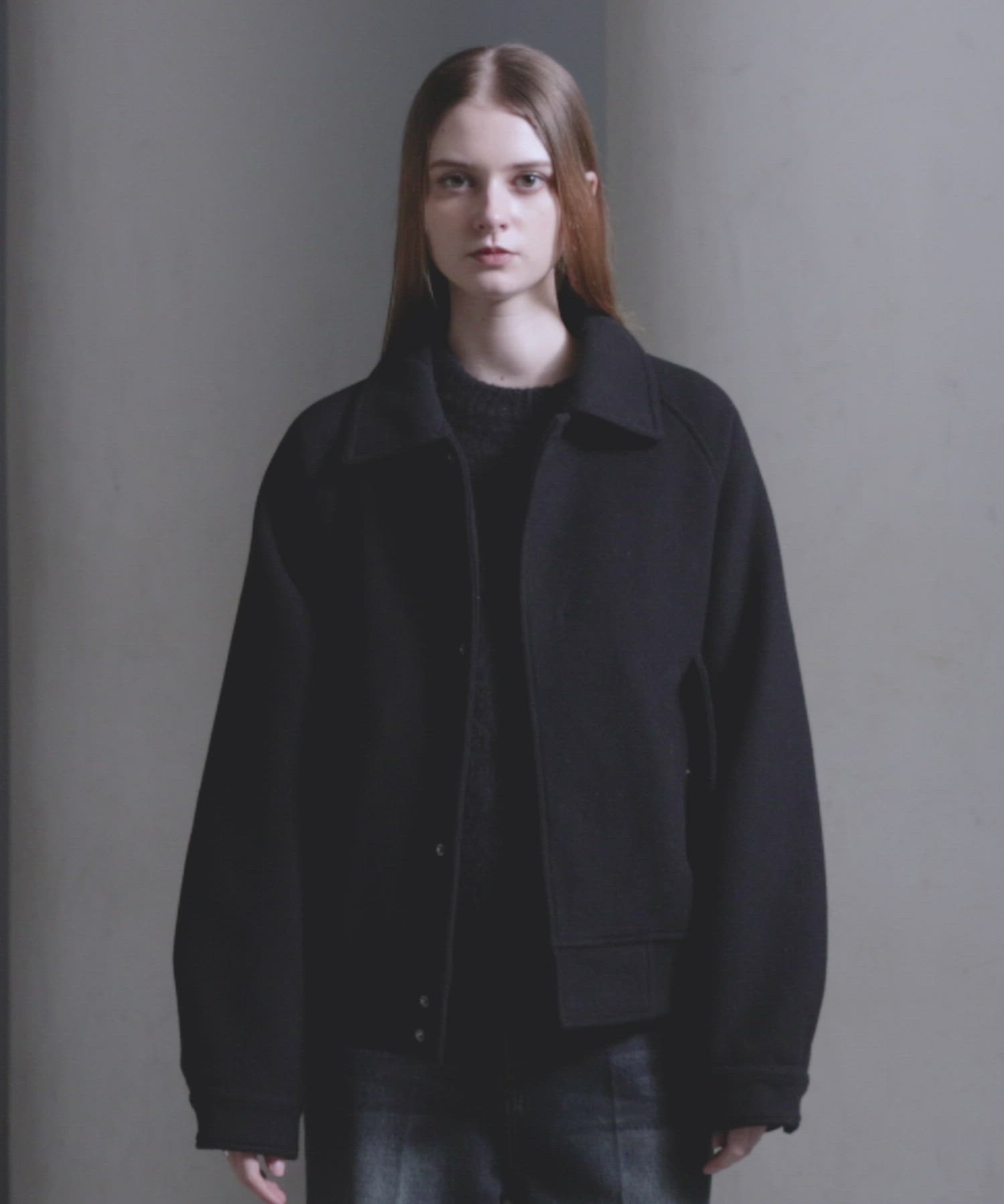 CLEL】Wool Blend Tech Melton 2Way Blouson / ウールブレンド テック