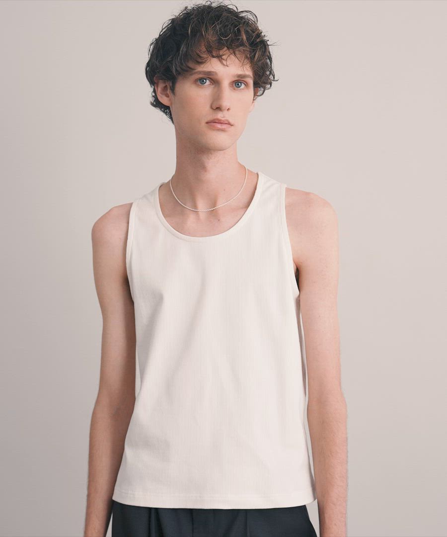 (新品) SURALA ホワイトタンクトップ&クロップドトップ Lサイズ LURAKU】Cropped Tank Top / クロップドタンクトップ（タンクトップ