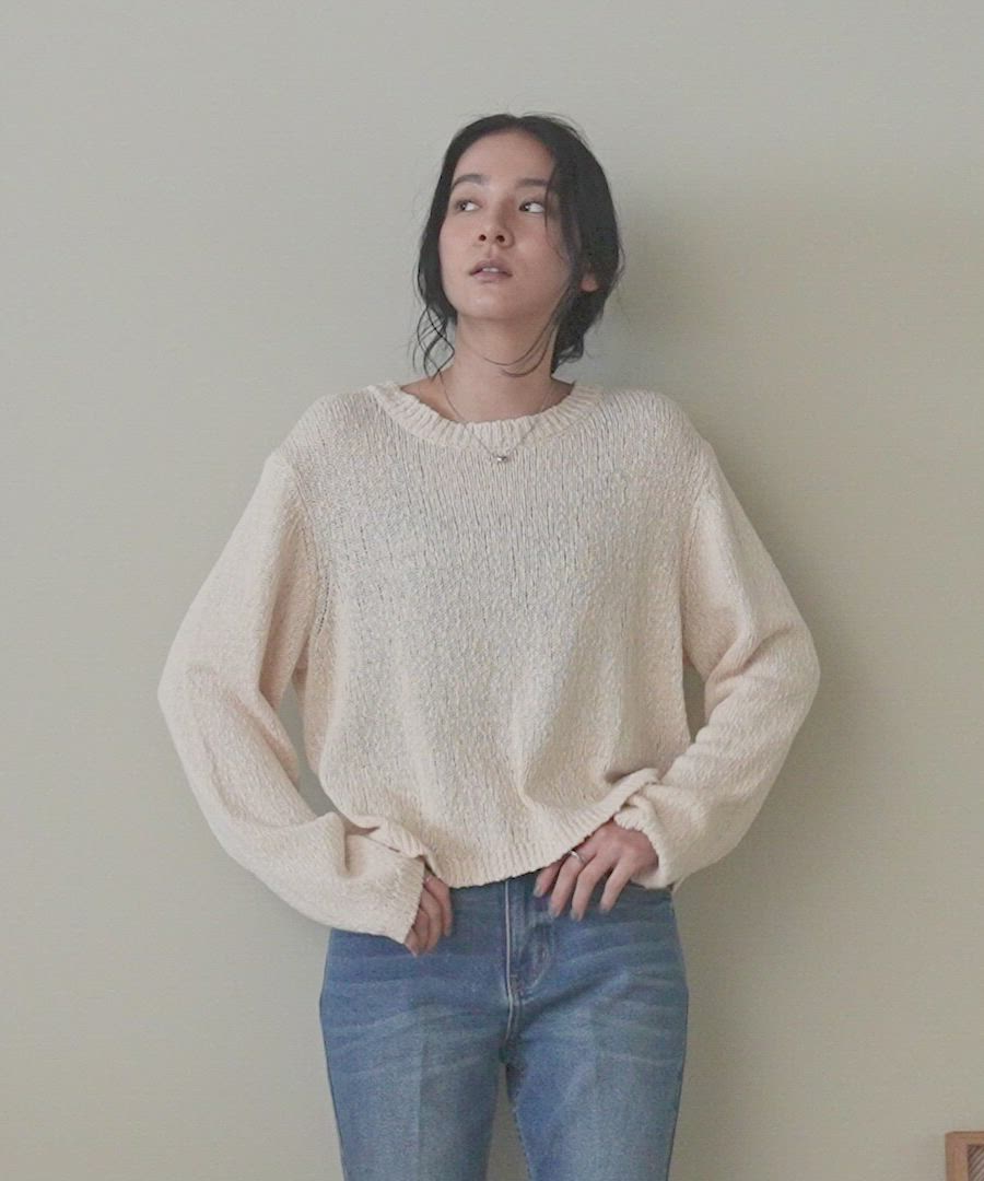 セール】ドロストモヘアVプルオーバーLS 583240（ニット/セーター