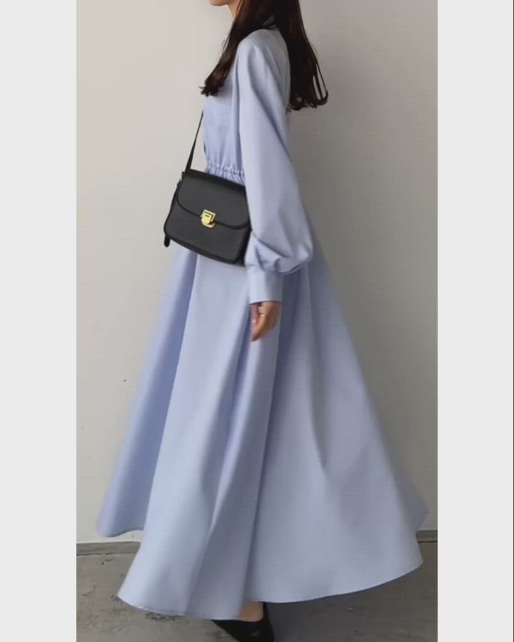 セール】ドロストシャツワンピース【ペチスカートセット】（シャツ