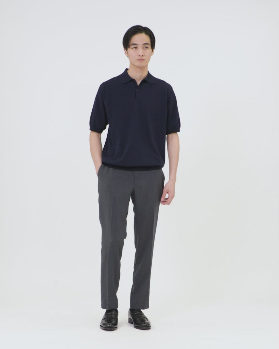 ショートスリーブ ニットポロシャツ UA COZY ウォッシャブル 抗菌防臭