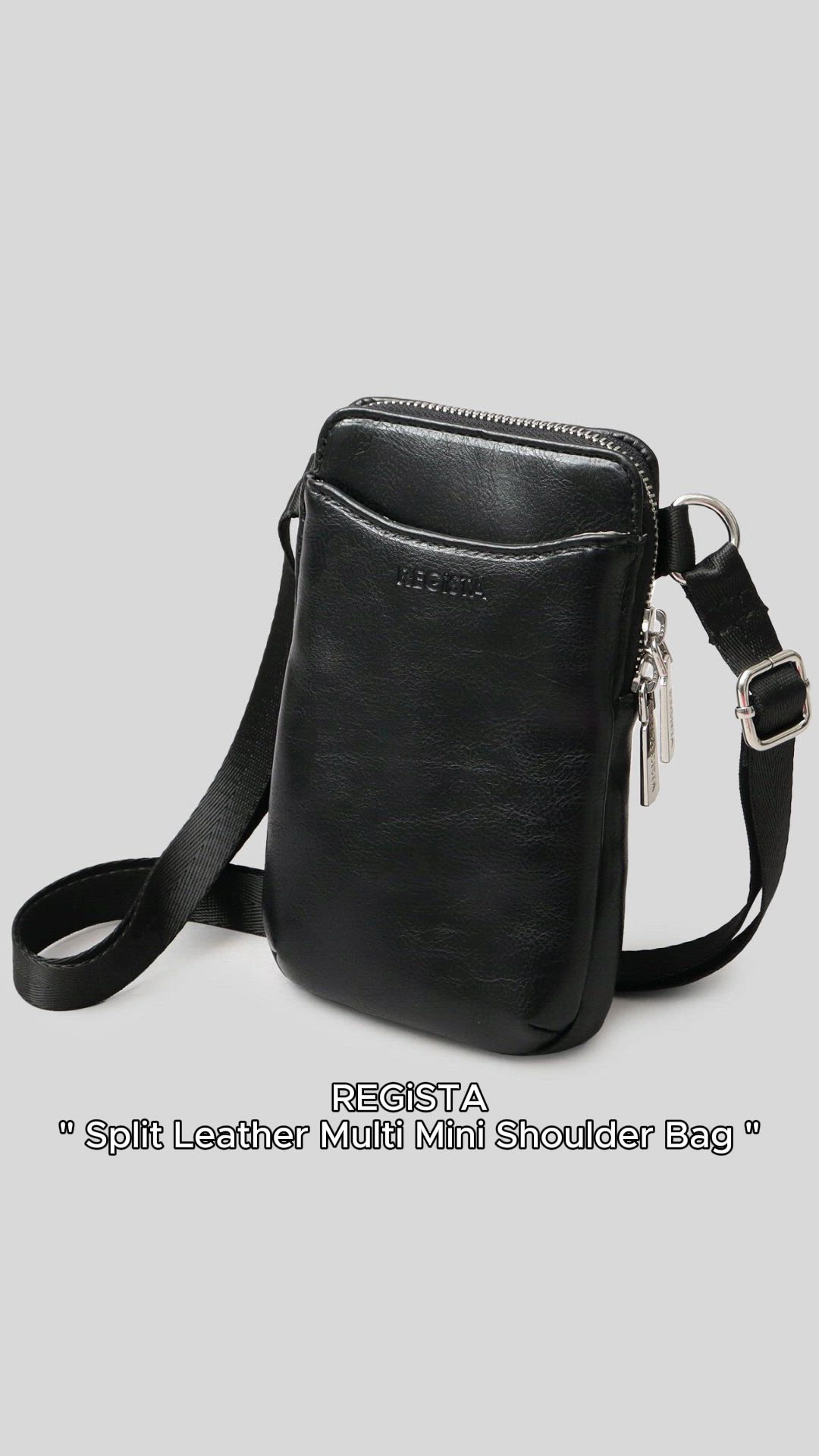 4*4様 afb 黒 ショルダーバッグ　レザー TOMORROWLAND シュリンクレザー ミニショルダーバッグ