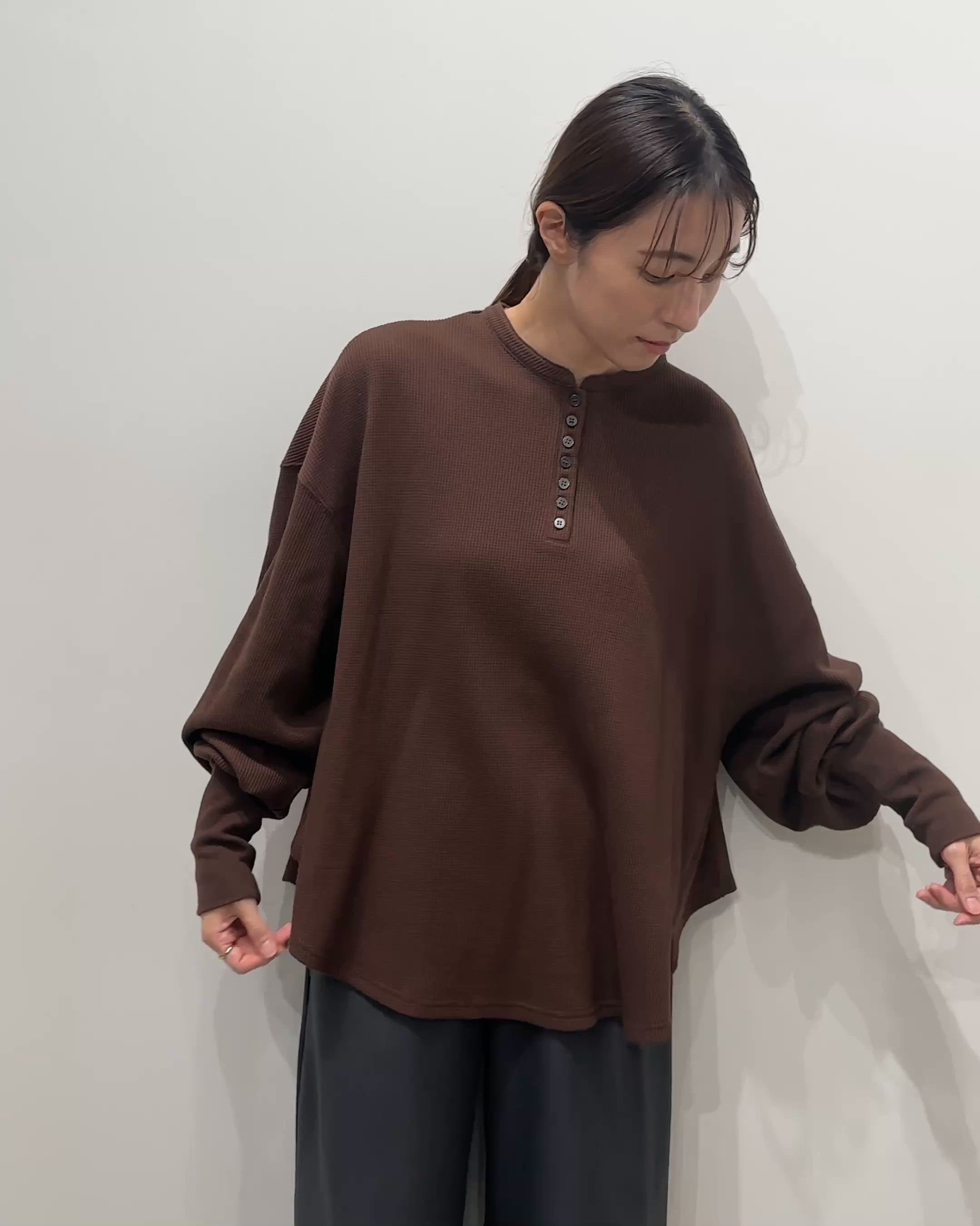 サーマルヘンリーネックビッグロンT（Tシャツ/カットソー）｜select
