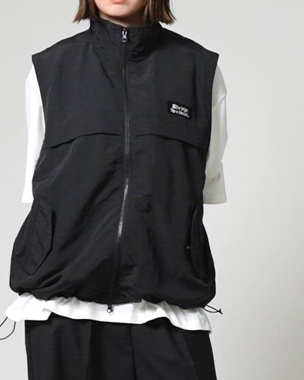 セール】DRAW CORD DOUBLEZIP NYLON BEST/ドローコードダブルジップ