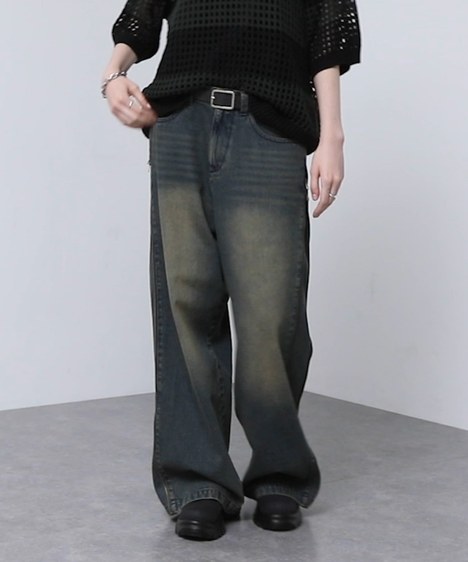 セール】【Alfred Alex】3WAYヴィンテージ加工ジップデザインバギー