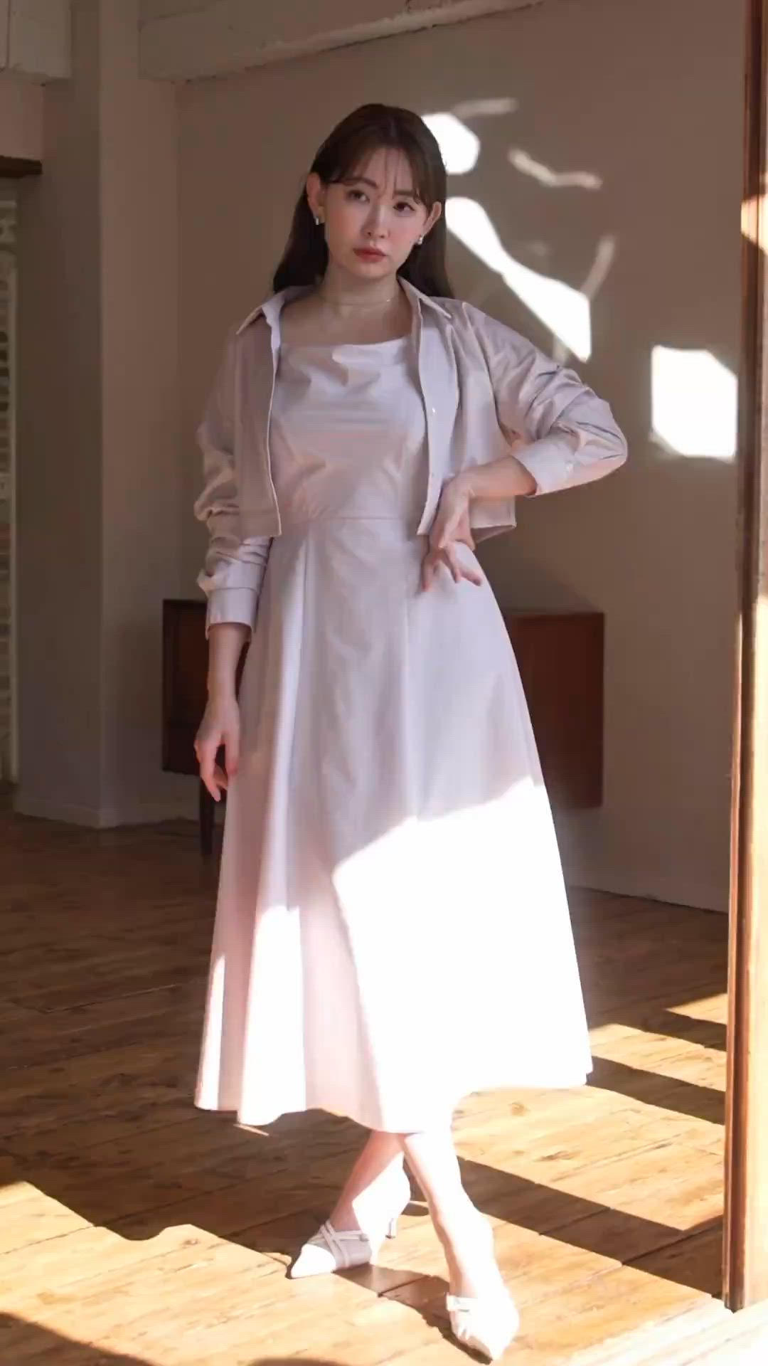 セール】Draped Shirt Dress Set（ワンピース）｜Her lip to（ハー