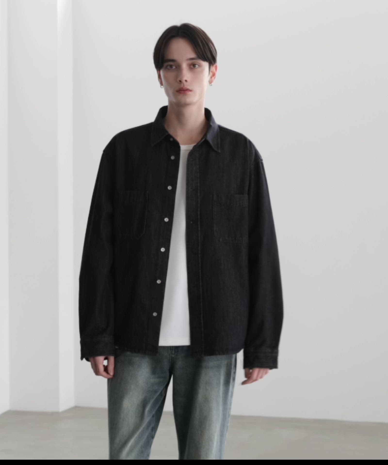LUENNA】Clean Denim Shirt Jacket / クリーン デニムシャツジャケット