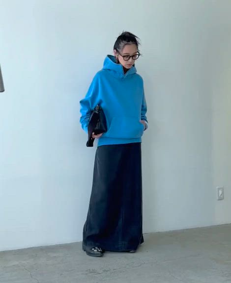 綿100％ピグメント染裏起毛フーディ＜大きいサイズ有＞シックスタイル