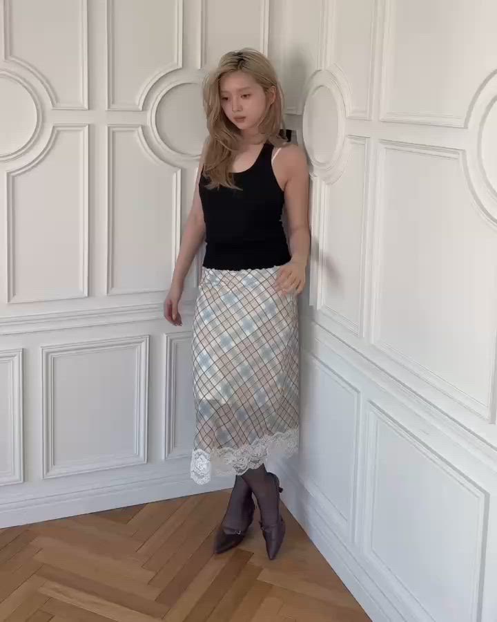 Stretch sheer skirt/ストレッチシアースカート（スカート）｜Smyeon