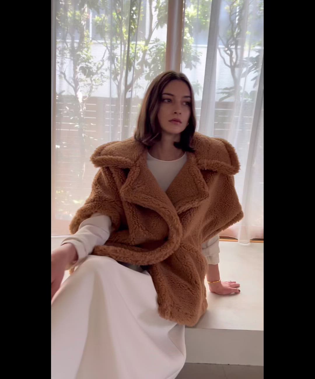 セール】【2025AW】テディベア ボアコート ボアジャケット ミドル丈