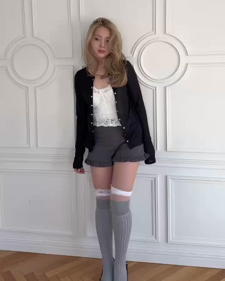 Logo embroidery Long sleeve sheer cardigan/ロゴ刺繍シアーカット