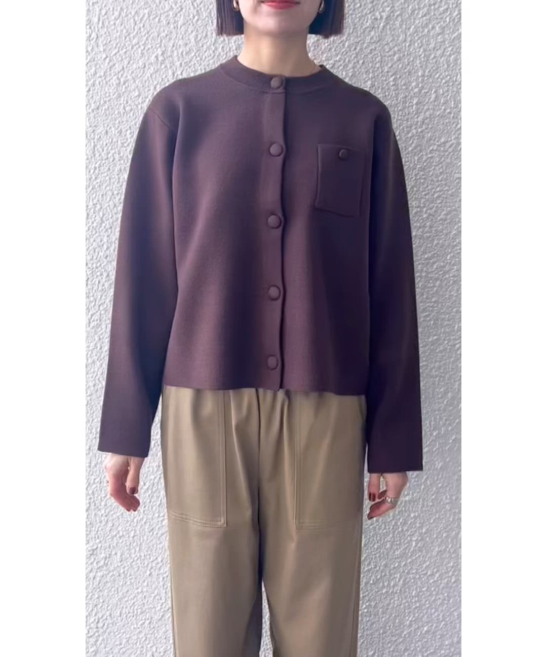 セール】SHIPS any:〈手洗い可能〉ミラノリブ ノーカラー ニット