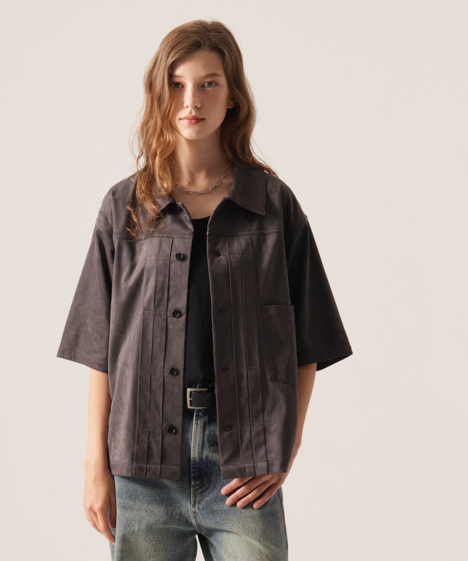 CLEL】Trucker Design Summer Fade Shirt / トラッカーデザイン サマー