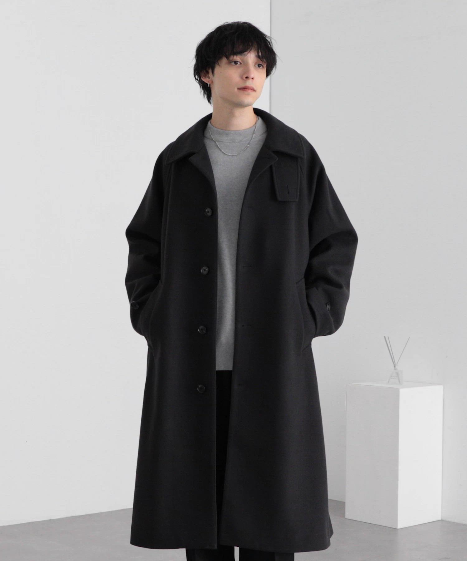50s60s US vintage スプリットラグラン ウールステンカラーコート ラグランスリーブステンカラーコート (231405-71) | HILTON | 紳士服