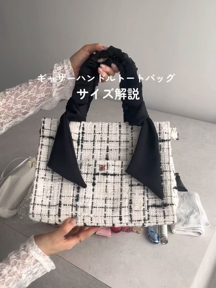 セール】WEB限定/ギャザーハンドルミニトートバッグ（トートバッグ 