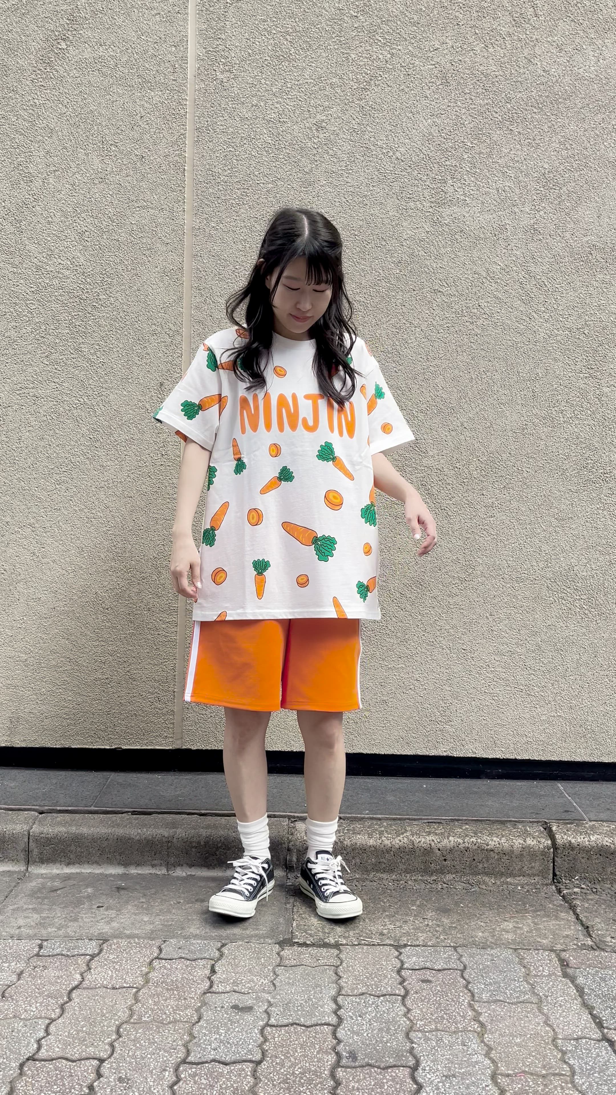 フード総柄Tシャツ(NINJIN・LEMON・EDAMAME)（Tシャツ/カットソー