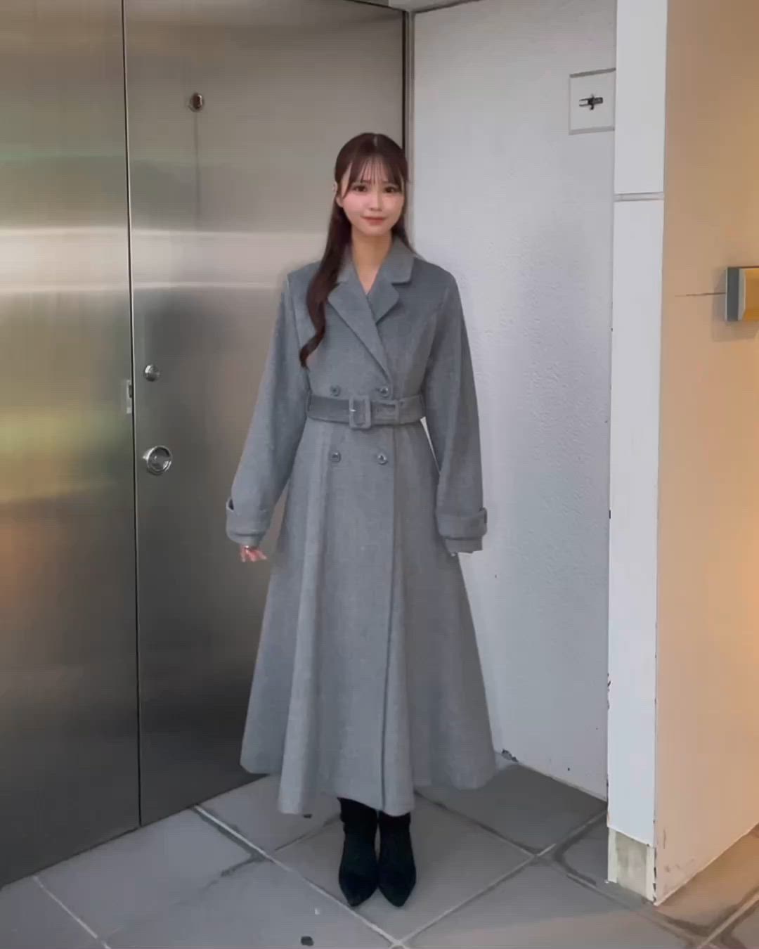 ダブルテーラードロングコート（その他アウター）｜EATME（イートミー