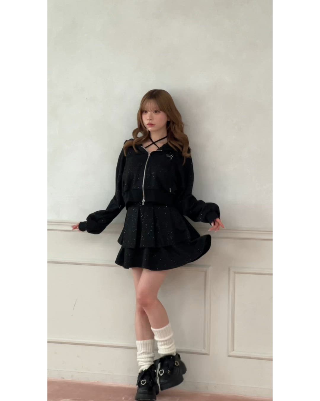 さーちゃんさん専用 EFFLORESCENCE上下セットアップ 上下セット売り】ラメポンチセットアップ（セットアップ）｜apres jour