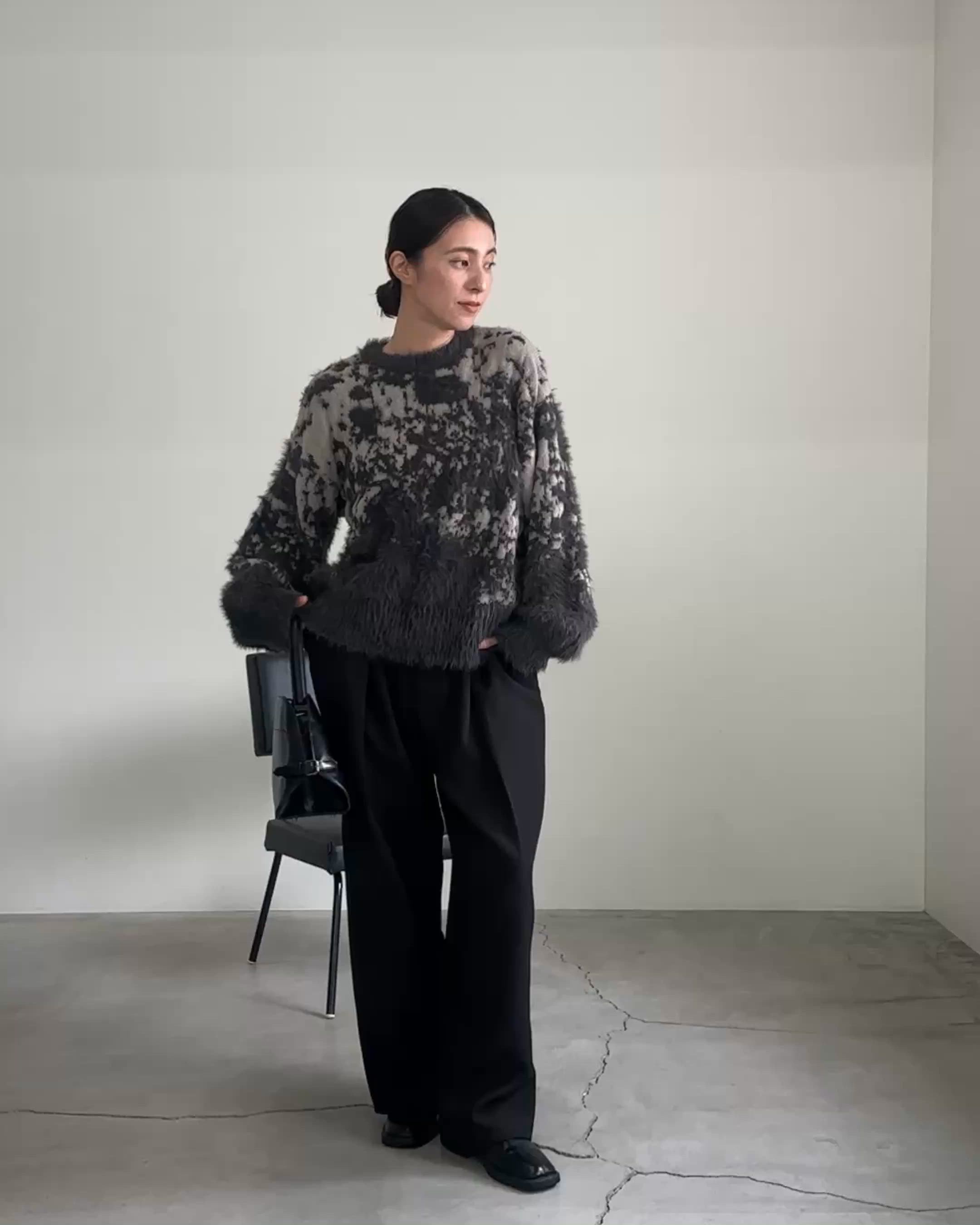 セール】ニュアンスフェザーデザインニット（ニット/セーター