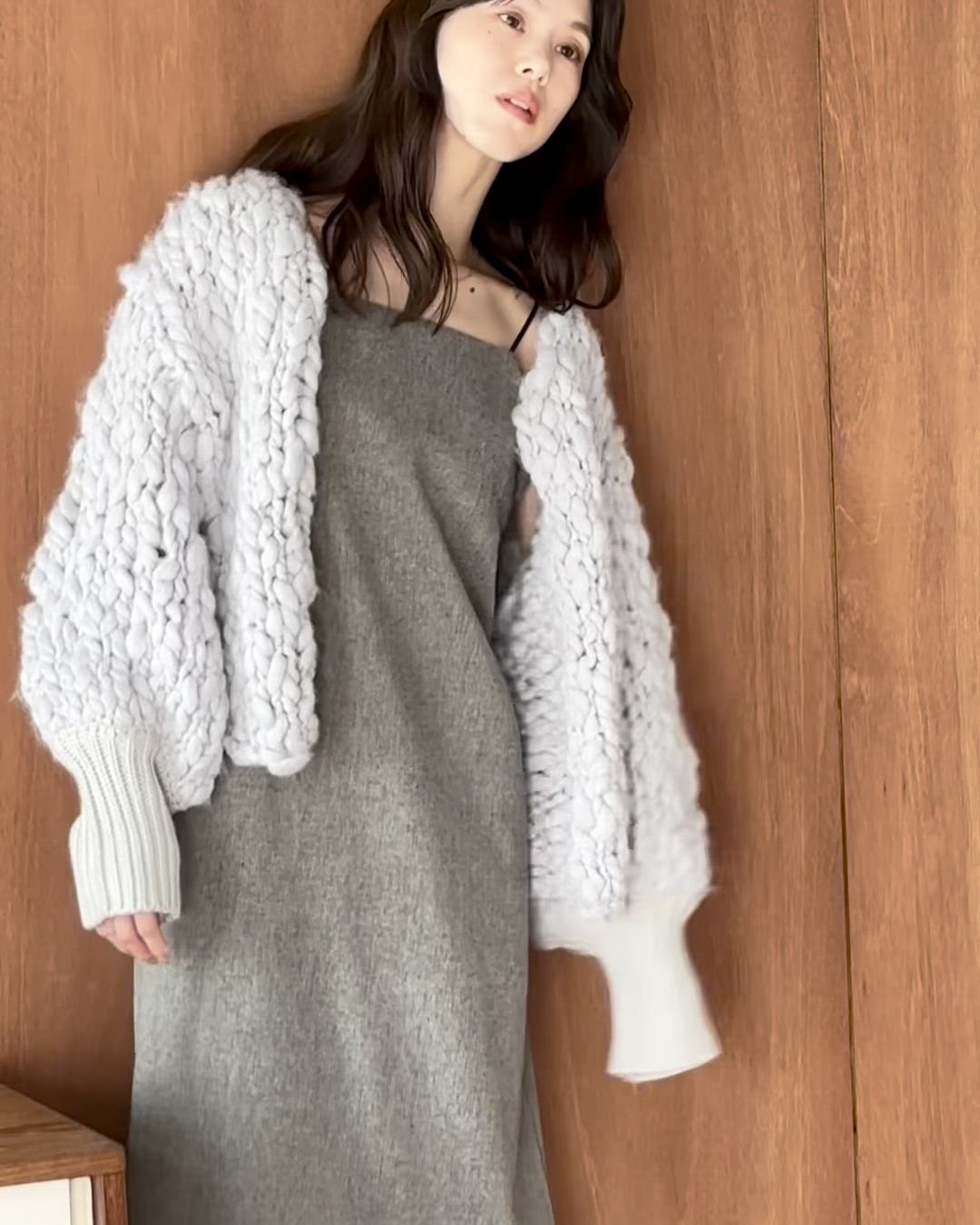 【Yo Kinoshita × Olu.】ハンドメイドスラブカーディガン セール】【Yo Kinoshita × Olu.】ハンドメイドスラブカーディガン