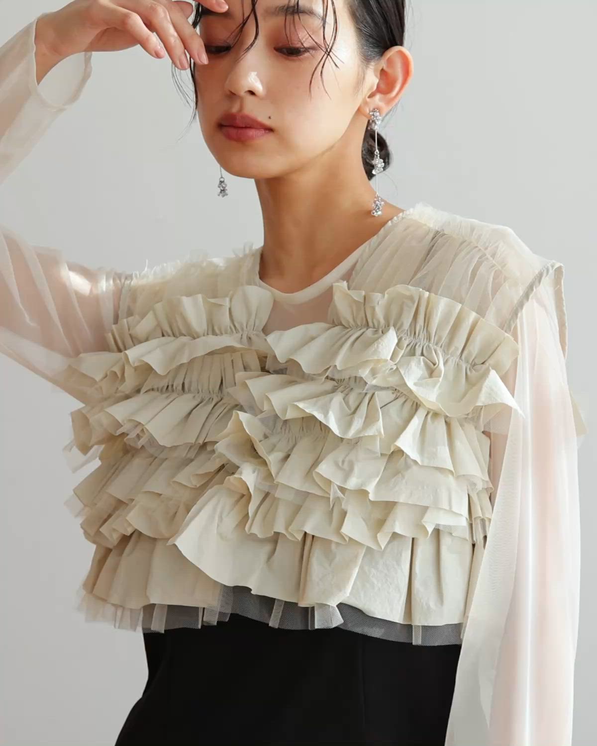 タフタチュールベストセットドレス 3点セット ボレロ ブラウス ワンピース セール】タフタチュールベストセットドレス 3点セット ボレロ ブラウス