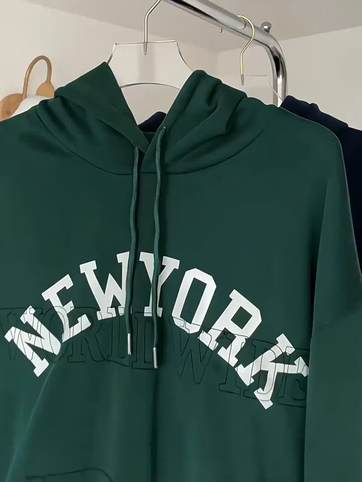 NOWLE】刺繍プリントミックス NEW YORK カレッジロゴ スウェット