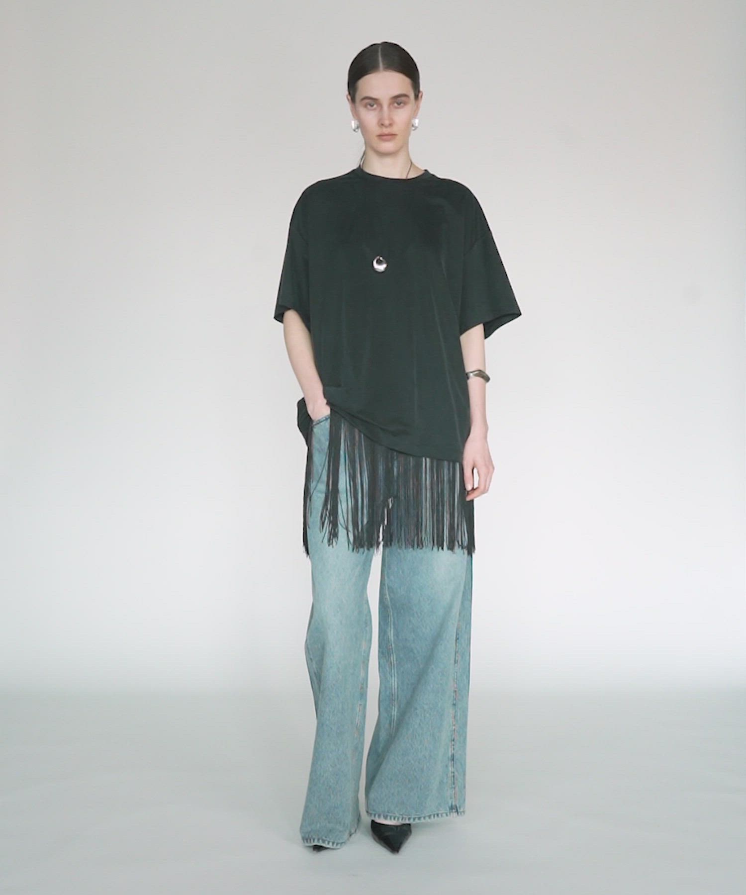 Fringe Cupra Jersey T-Shirt/フリンジキュプラジャージTシャツ（T